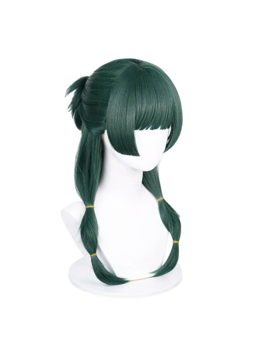 Women's Green Heat Resistant Synthetic Fiber Long Straight Ombre Wigs